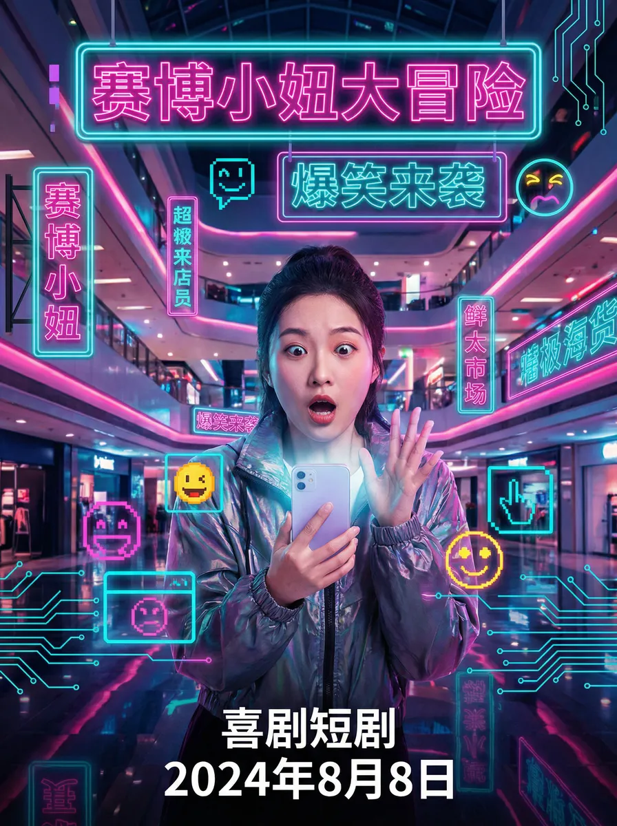 继续的朋友们免费阅读土豪下拉式 搞笑喜剧短剧 - 赛博小妞大冒险海报